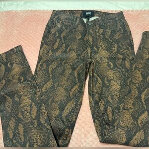 PAIGE Brown Animal Print Jeans
